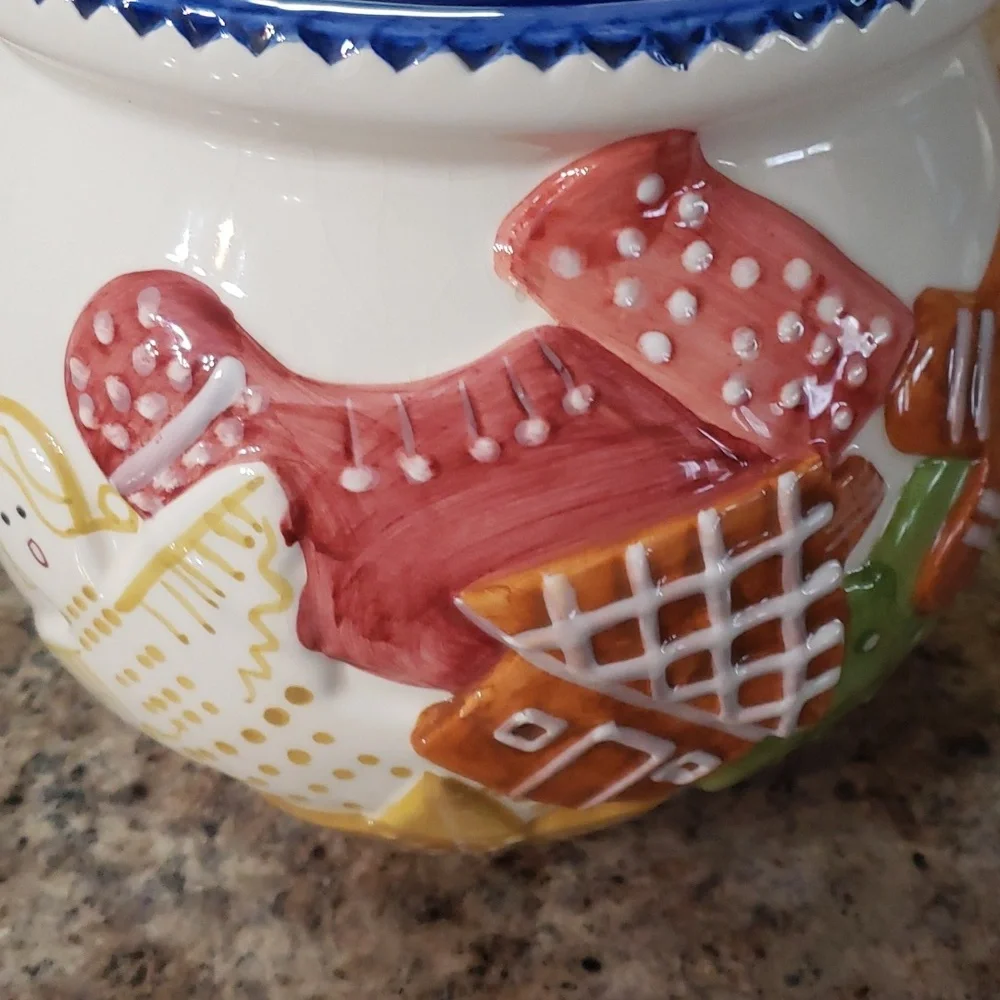 BATH & BODY WORKS 1997 VINTAGE HOLIDAY GINGERBREAD/ANGEL COOKIE JAR - Picture 3 of 10